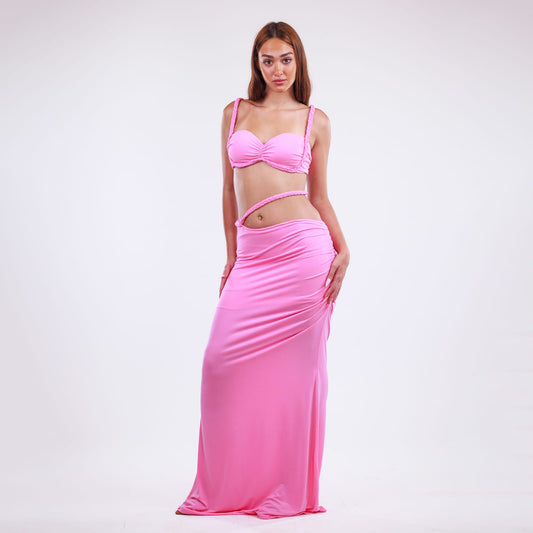 Ροζ Φόρεμα Τύπου Φόρμας – Καλοκαιρινό Στυλ με Άνεση